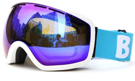 Anti-Fog Ski Sneeuw Bril Uv Bescherming Dubbele Extra Grote Lens Skiën Bril Skateboard Snowboard Ski Brillen Sneeuw-2700 kader wit