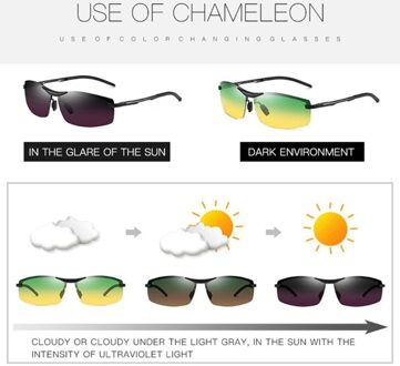 Anti-Glare Hd-Lens Clear Nachtzicht Zonnebril Daytime Gepolariseerde Koper En Geel Tint Night Driving Bril A20 21