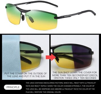 Anti-Glare Hd-Lens Clear Nachtzicht Zonnebril Daytime Gepolariseerde Koper En Geel Tint Night Driving Bril Voor mannen