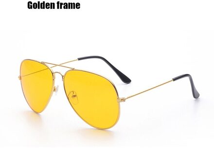 Anti-Glare Polarisator Zonnebril Koperlegering Automobilisten Nachtkijker Gepolariseerde Rijden Bril Auto Accessoires gouden kader
