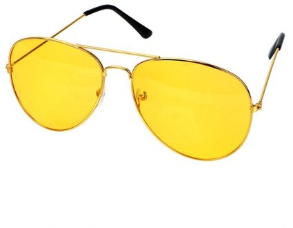 Anti-Glare Polarisator Zonnebril Koperlegering Automobilisten Nachtkijker Gepolariseerde Rijden Bril Auto Accessoires gouden kader