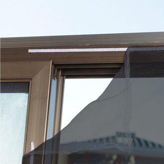 Anti Klamboe Voor Venster Zelfklevende Indoor Insect Fly Screen Gordijn Mesh Bug Klamboe Deur Window zwart