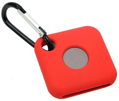 Anti-Kras Soft Siliconen Beschermhoes Skin Cover Case Met Karabijnhaak Voor Tegel Pro Telefoon Key Finder Met Opknoping gat Rood