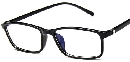 Anti Licht Bril Ray Blue Anti Blauw Vermoeidheid Bescherming Blokkeren Bril Eye Vierkante Straling Computer helder zwart