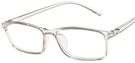 Anti Licht Bril Ray Blue Anti Blauw Vermoeidheid Bescherming Blokkeren Bril Eye Vierkante Straling Computer transparant grijs