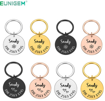 Anti-lost ID Tag Keychain Dog Personalized Keychain Pet ID Tag Engraved Pet ID Name for Cat Puppy Dog Tag Name Pet Accessories