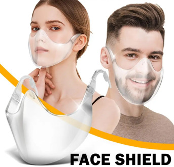 Anti-pm2.5 Protective Mask Transparent Mouth Cover Durable Mask Face Shield Combine Plastic Reusable Clear Face Masks Visual