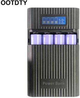 Anti-Reverse DIY Power Bank Box 4x18650 Batterij LCD Display Lader Voor iphone