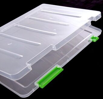 Anti-Rimpel A4 Transparante Opbergdoos Clear Plastic Document Papier Vullen Case Bestand Doos Map Id Opslag Opbergtas # P30 Roze