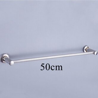 Anti-Roest Roestvrij Staal Handdoek Plank Muur Gemonteerde Badkamer Houder Kracht Badkamer Plank Enkele/Dubbele Bars Handdoek rack single Pole 50CM