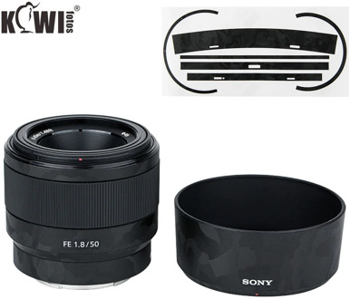 Anti-Scratch Camera lens Skin Film Kit for Sony FE 50mm F1.8 (SEL50F18F) Lens & ALC-SH146 Lens Hood 3M Sticker Protector