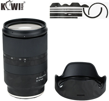Anti-Scratch Lens Cover Film For Tamron 28-75mm f/2.8 Di III RXD A036 Lens & Lens Hood Anti-Slide Skin 3M Sticker Shadow Black