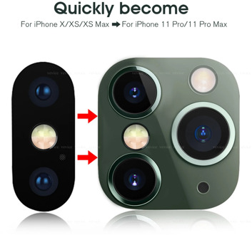 Anti-Scratch Modified Metal Sticker Seconds Change Camera Lens Cover For iPhone X XS XR MAX Fake Camera For iPhone 11 Pro Max