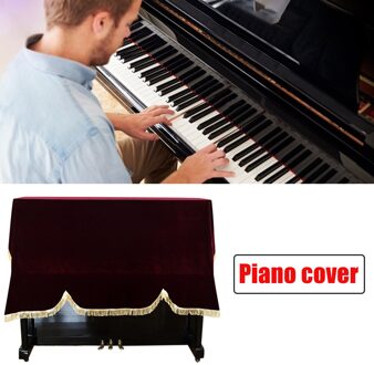 Anti Scratch Protective Washable Piano Cover Non Slip Gold Velvet Home Keyboard Foldable Practical Dust Proof Upright Vertical Rood