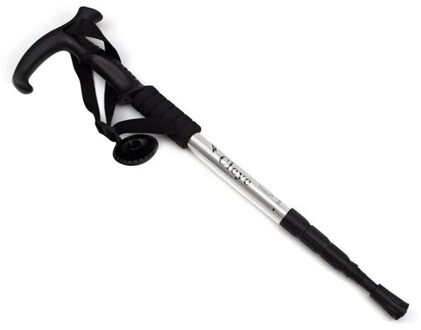 Anti Shock Trekking Pole Ultralight Wandelstokken Verstelbare Wandelen Canes Telescopische Kruk 4 Sectie Verstelbare Camping Gereedschap Sliver