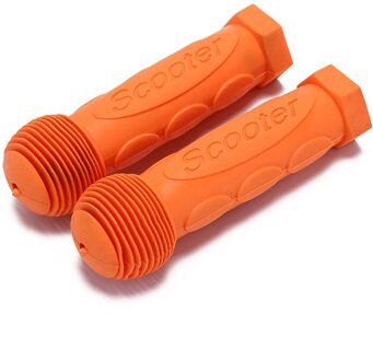 Anti-skid Colorful Child Children Kids Bike Bicycle Tricycle Skateboard Scooter Rubber Grip Handle Handlebar Grips oranje