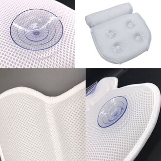 Anti-Slip 3D Mesh Bad Kussen Spa Hoofdsteun Bad Kussen Zuignap Kussen