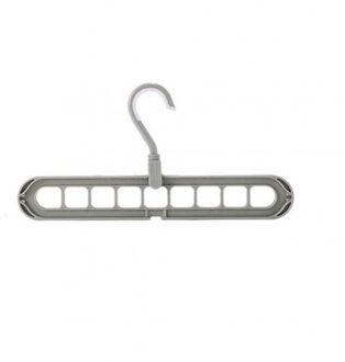 Anti-Slip 9-Hole Kleding Broek Sjaal Hanger Droogrek Haak Garderobe Organizer Ruimtebesparend Kleerhanger opknoping Haak grijs