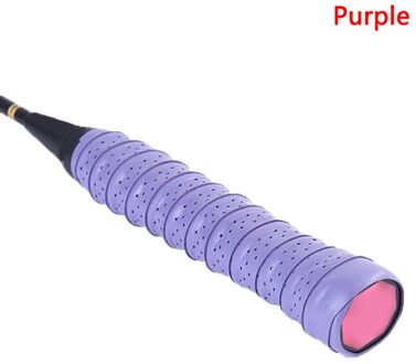 Anti-slip Ademend Sport Over Grip Zweetband Tennis Overgrips Tape Badminton Racket Grips Zweetband Paars