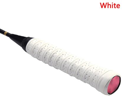 Anti-slip Ademend Sport Over Grip Zweetband Tennis Overgrips Tape Badminton Racket Grips Zweetband wit