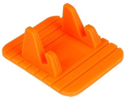 Anti-Slip Auto Siliconen Houder Mat Pad Dashboard Stand Mount Voor Telefoon Gps Beugel Voor Iphone Samsung Xiaomi Universele IPhone12 oranje