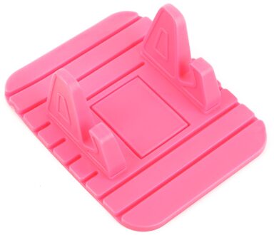 Anti-Slip Auto Siliconen Houder Mat Pad Dashboard Stand Mount Voor Telefoon Gps Beugel Voor Iphone Samsung Xiaomi Universele IPhone12 roze