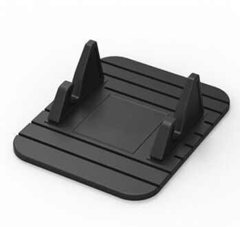 Anti-Slip Auto Siliconen Houder Mat Pad Dashboard Stand Mount Voor Telefoon Gps Beugel Voor Iphone Samsung Xiaomi Universele IPhone12 zwart