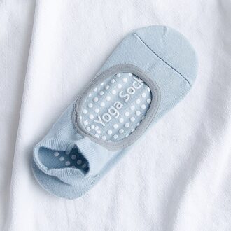 Anti-Slip Backless Yoga Sokken Ademend Vrouwen Pilates Sokken Enkel Dames Ballet Dans Sport Sokken Voor Gym Fitness Thuis slipper blauw