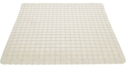 Anti-slip badmat creme wit 55 x 55 cm vierkant - Badmatjes