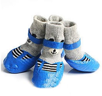 Anti-Slip Gebreide Hond Sokken Winter Schoenen Kleine Kat Schoenen Chihuahua Schoenen Dikke Warme Poot Protector Puppy Sokken booties Accessoire L / S