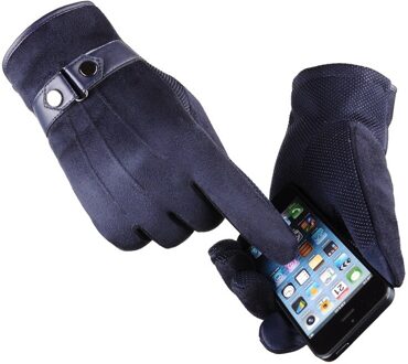 Anti Slip Handschoenen Mannen Warm Motorcycle Ski Snowboard Handschoen Ademend Waterdichte Wanten Sport Touchscreen Handschoenen Mitten Blauw