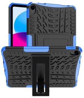 Anti-Slip iPad (2022) Hybride Hoesje met Standaard - Blauw / Zwart