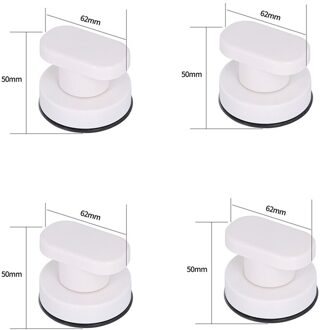 Anti-Slip Leuning Geen Boren Douche Handvat Biedt Veilige Grip Met Zuignap Voor Veiligheid Grab In Badkamer Koelkast leuning 4stk wit A