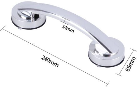 Anti-Slip Leuning Geen Boren Douche Handvat Biedt Veilige Grip Met Zuignap Voor Veiligheid Grab In Badkamer Koelkast leuning Thicker sliverB