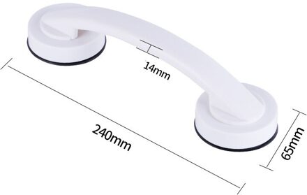 Anti-Slip Leuning Geen Boren Douche Handvat Biedt Veilige Grip Met Zuignap Voor Veiligheid Grab In Badkamer Koelkast leuning Thicker whiteB