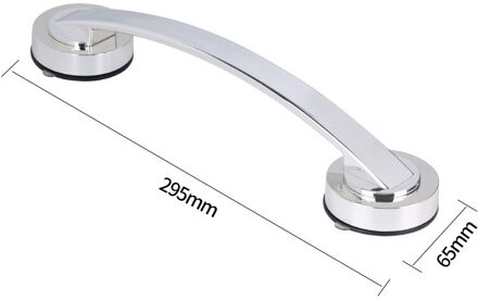 Anti-Slip Leuning Geen Boren Douche Handvat Biedt Veilige Grip Met Zuignap Voor Veiligheid Grab In Badkamer Koelkast leuning zilver C