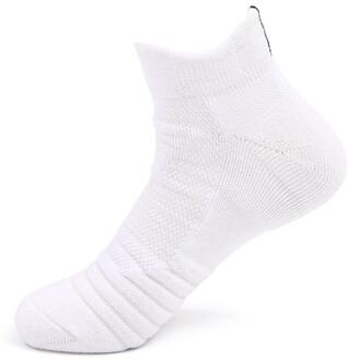 Anti-Slip Mannen Outdoor Sport Sok Zachte Katoenen Voetbal Sport Wandelen Camping Fietsen Running Mannelijke Sport Sokken wit