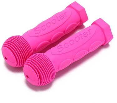 Anti-Slip Mtb Fiets Grips Rubbertricycle Skateboard Scooter Grips Handvat Fiets Stuur Grips Cover Voor Kind Kids roze