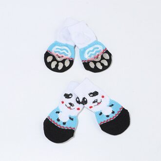 Anti-Slip Pet Hond Sokken Gebreide Sokken Kleine Kat Honden Winter Sokken Chihuahua Dikke Warme Poot Protector Hond Sokken booties Accessoires 3 / S