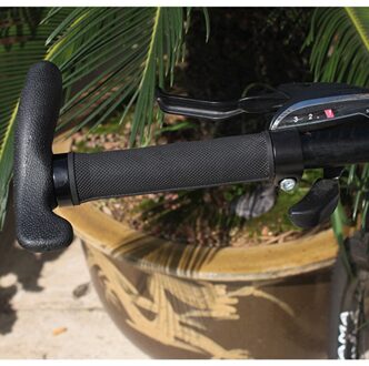 Anti-slip plastic Fiets Grips Fietsen Hand 2pc Mountainbike grips componenten Bar Ends Stuur Ergonomische Zachte handgrepen