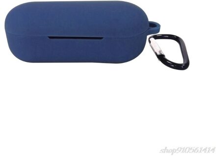 Anti-Slip Schokbestendig Siliconen Beschermhoes Volledige Cover Met Karabijnhaak Voor Huawei Freebuds Lite/Flypods Lite Oortelefoon O20 20 Blauw