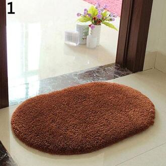 Anti-Slip Zachte Pluizige Absorberende Tapijt Home Badkamer Floor Douche Deur Mat koffie