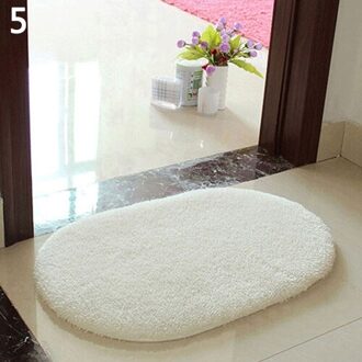 Anti-Slip Zachte Pluizige Absorberende Tapijt Home Badkamer Floor Douche Deur Mat wit