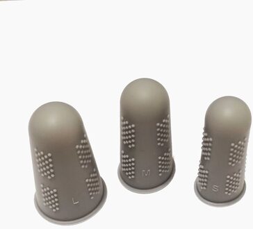Anti-Slip Zachte Siliconen Rubber Vinger Babybedjes/Vinger Cover Protector grijs / 3stk(Lx1 Mx1 Sx1)