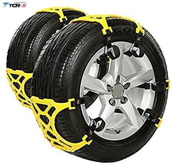 Anti Sneeuwkettingen Suv Keten Band Emergency Verdikking Anti-Slip Ketting Voorkomen Emergency Bedreigend 6 Pack
