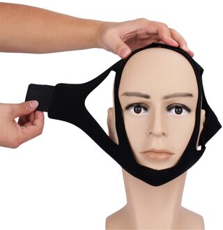 Anti Snurken Chin Strap Zwart Kleur Zorg Slaap Stop Snurken Riem Chin Jaw Supporter Apneu Riem Voor Mannen Vrouwen