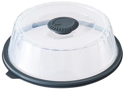 Anti-Splash Magnetron Voedsel Cover Plastic Oven Verwarming Deksel Handvat Ploetert Keuken Schotel Plaat Afsluitdeksel Blauw