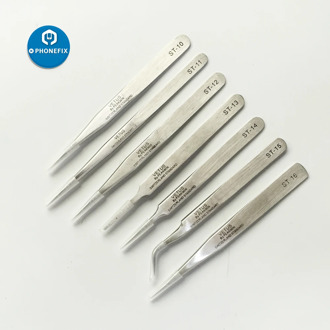 Anti-static Tweezers Stainless Steel Forceps Eyelash Extension Tweezers Electronic Set Phone Logic Board Maintenance Tweezers