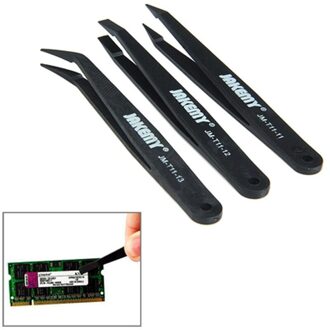 Anti-Statische Pincet Set Telefoon Laptop Elektronische Reparatie Tools Elektronische Componenten Plastic Pincet Platte/Puntige/Gebogen Tang