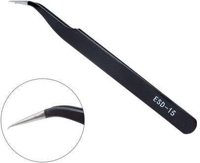 Anti-Statische Precisie Pincet Set Pinzas Pincet Rvs Esd Tweezer Elektronica Reparatie Tools